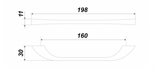 BOYARD.Ручка мебельная ArtLine RS195MBSN.1/160