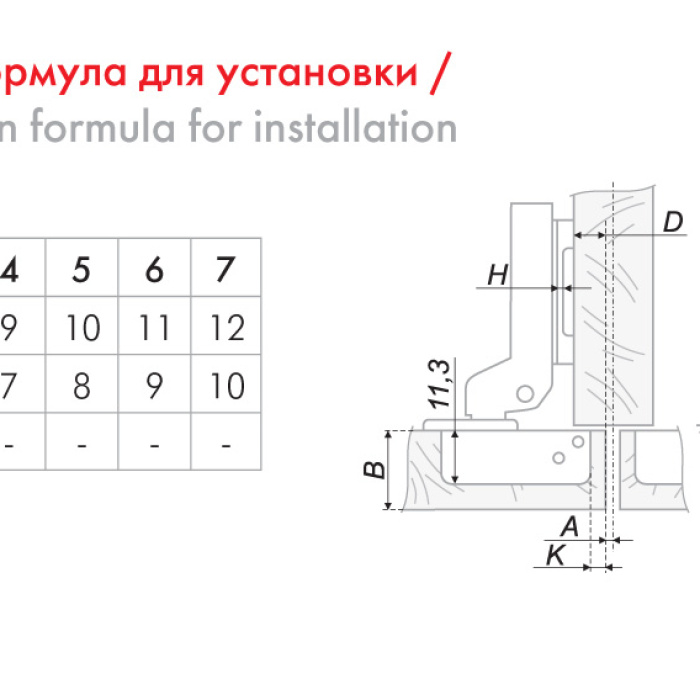 Петля мебельная Clip-on NEO BOYARD c доводчиком H306B02