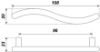 BOYARD.Ручка S1340/96 RS013CP.4/96
