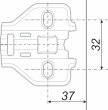 Планка простая для петель NEO BOYARD H3010