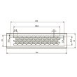 Решетка вентиляционная 245х60 мм алюминий GTV KK-W60245-M0