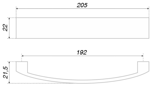 BOYARD.Ручка мебельная RS191BN.4/192