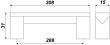 BOYARD.Ручка AL S5110/288 RS051AL.16/288