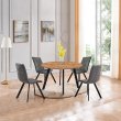 Обеденная группа Стол круглый и 4 стула серые (table88032DW + chair_desert gray_black)