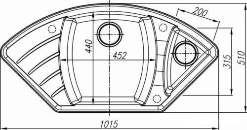Мойка из искусственного камня Dr. Gans ГАБИ-1015 латте 1 015х510мм h=200/110мм
