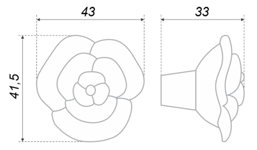 BOYARD.Ручка мебельная LULU ROSE RC087AS/SG.4