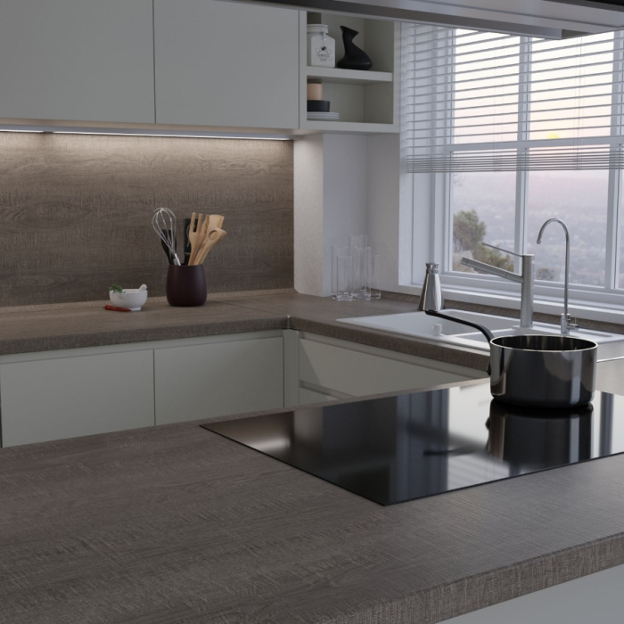 Столешница Sawbury oak grey 7144/Rw Slotex 4200х600х40 мм