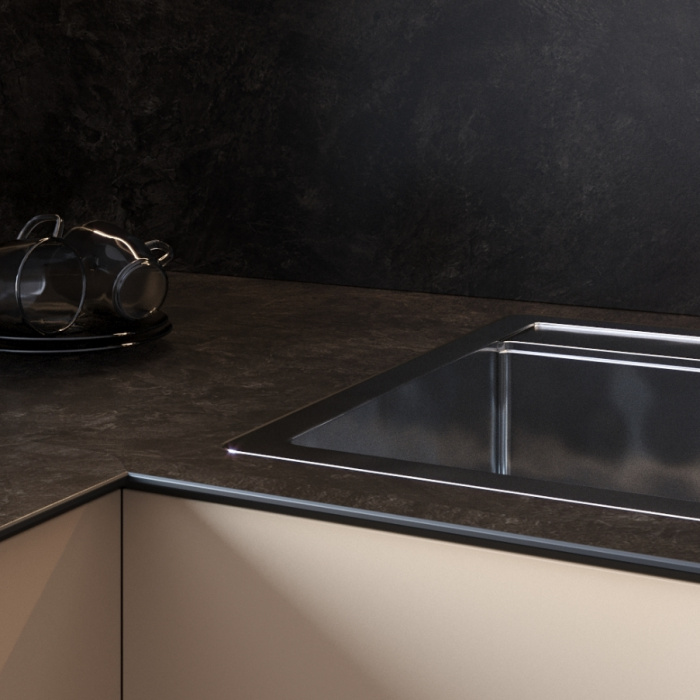 Столешница Black slate 2333/Q Slotex 4200х600х40 мм