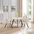Обеденная группа Стол круглый и 4 стула бежевые (table88032LAP black + chair_holland_black)