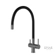 Смеситель для кухни Emar ЕС - 3015 PVD Dark высокий излив черный