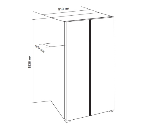 Холодильник LEX LSB530BLID WIND