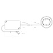 Комплект источник питания GLS сетевой шнур 1.5м + выходной шнур с LED коннектором (мама), 12В 30Вт IP20
