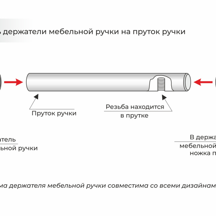 Пруток NUDE BOYARD Матовый атласный никель PR001MBSN.1/512
