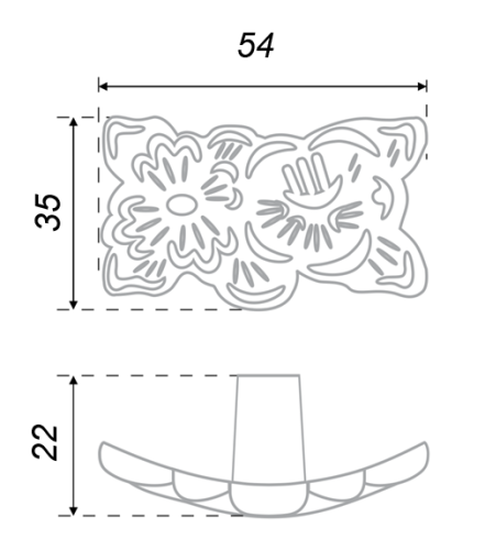 BOYARD.Ручка мебельная LACE RC088CP/W.4