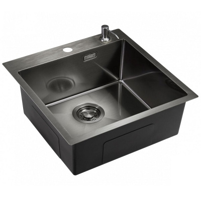 Мойка из нержавеющей стали Emar EMB-117A PVD Nano Dark 500х500мм