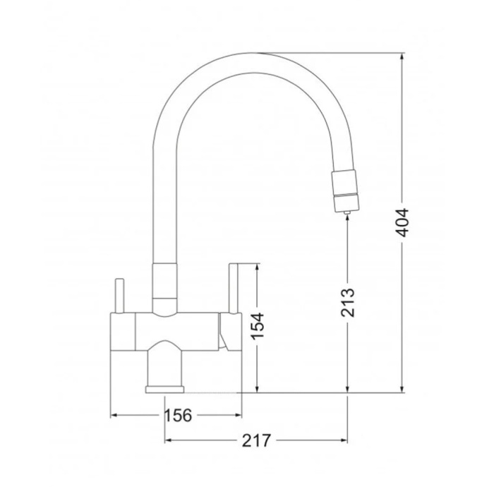 Смеситель для кухни Emar ЕС-3015 PVD черный