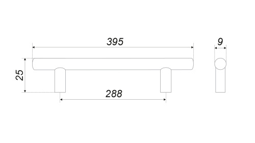 BOYARD.Ручка R0150/288 RR001SN.4/288