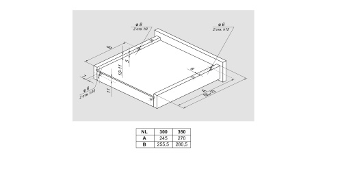 BOYARD.Направляющие шариковые, скрытого монтажа B-slide DB8883Zn/300