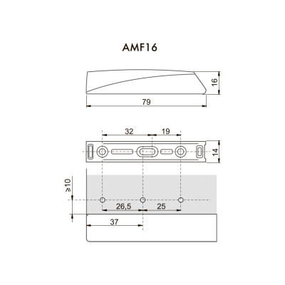 Корпус для накладной установки AMF14 и AMF15 BOYARD AMF16/GRPH