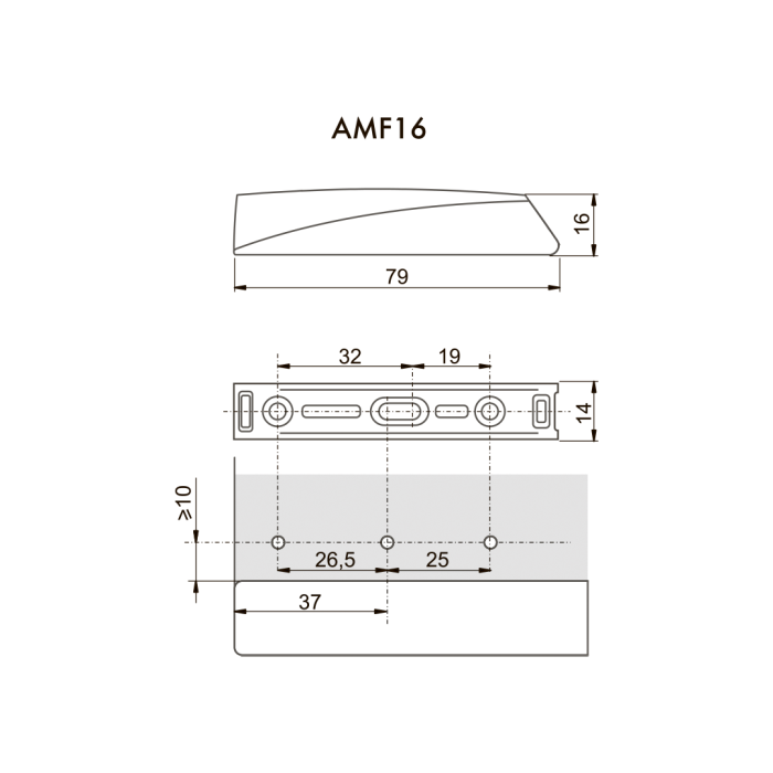 Корпус для накладной установки AMF14 и AMF15 BOYARD AMF16/GRPH