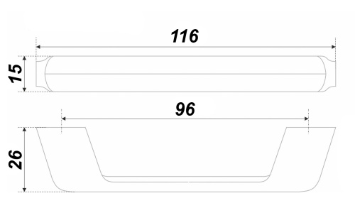 BOYARD.Ручка мебельная STEP RS196CP.4/96