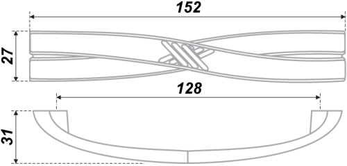 BOYARD.Ручка мебельная RS405BAZ.3/128