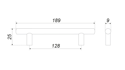 BOYARD.Ручка R0150/128 RR001SN.4/128