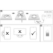 Беспроводная зарядка встраиваемая CHARGE WIRELESS-R GLS, IP44, 12В, 2А, WPC стандарт V 1.2.4,  провод 2x0.34мм², 2м с конн. L813, D=60мм, серебро