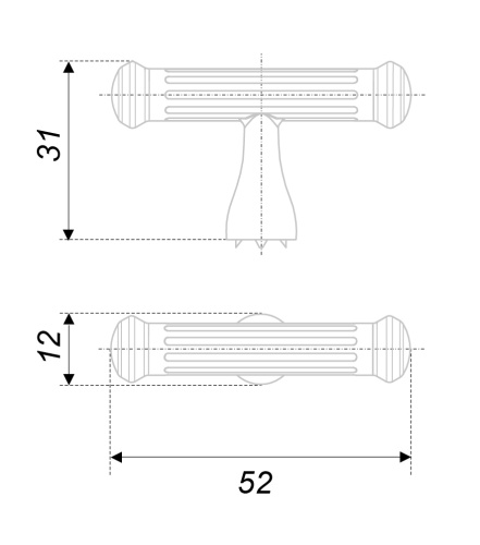 BOYARD.Ручка мебельная RIGATA 24525Z05201.19 RC531AP.1