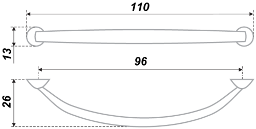 BOYARD.Ручка S0930/96 RS009GP.3/96