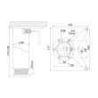Опора подсадная L710 мм D 60 мм BOYARD N401SC.4