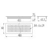 Решетка вентиляционная 480х80 мм белая GTV KK-W80800-D1