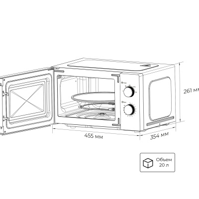 Микроволновая печь LEX FSMO 20.03 WH