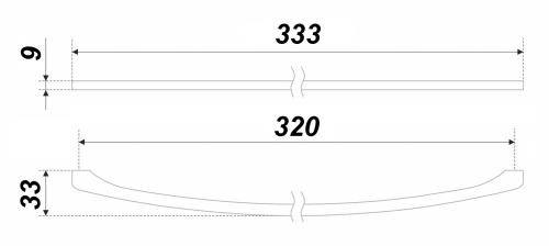 BOYARD.Ручка мебельная COSTA RS221CP.4/320