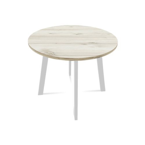 Обеденная группа Стол круглый и 4 стула серые (table88032LAP + chair_ desert gray_white)