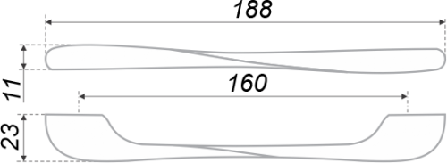 BOYARD.Ручка S0650/160 RS006SN.4/160