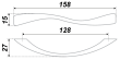 BOYARD.Ручка мебельная RS832CP.3/128