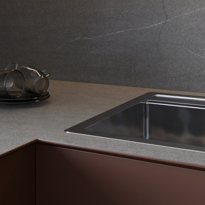 Стеновая панель Grey granite 5035/Q Slotex 4200х600х10 мм