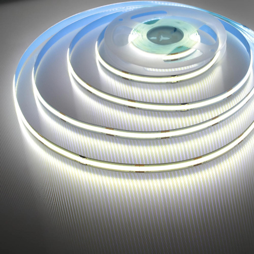 Светодиодная лента COB IP20 252 LED/м 10Вт/м 12В 6000K холодный белый свет 5 м GLS
