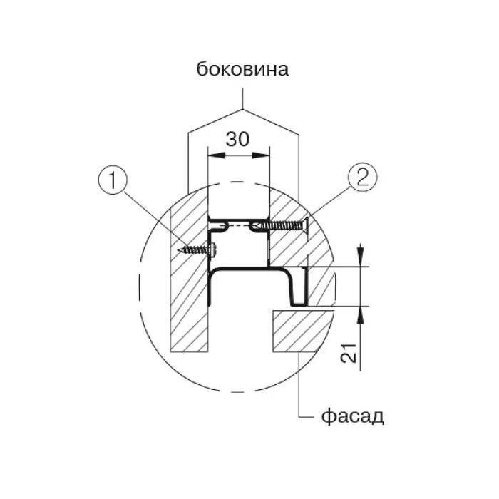 Ручка-профиль GOLA FIRMAX "L" Белый FRM9202.W