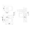 Полкодержатель д/стекла с фиксацией регулируемый BOYARD P520Ni.0
