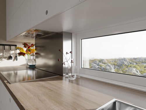 Столешница Sonoma oak light 3230/Mw Slotex 3000х600х40 мм