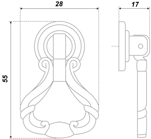 BOYARD.Ручка мебельная RC044AB.3