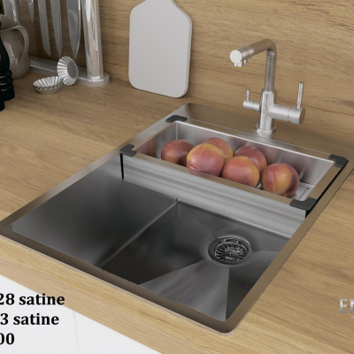 Мойка из нержавеющей стали Emar EMB-128A PVD Nano Satine 410х510мм