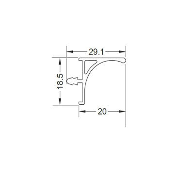 Ручка-профиль врезная G-line "Т" Белый XGJB-4120.WHT.4200