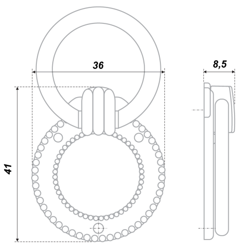 BOYARD.Ручка мебельная RC043AB.3